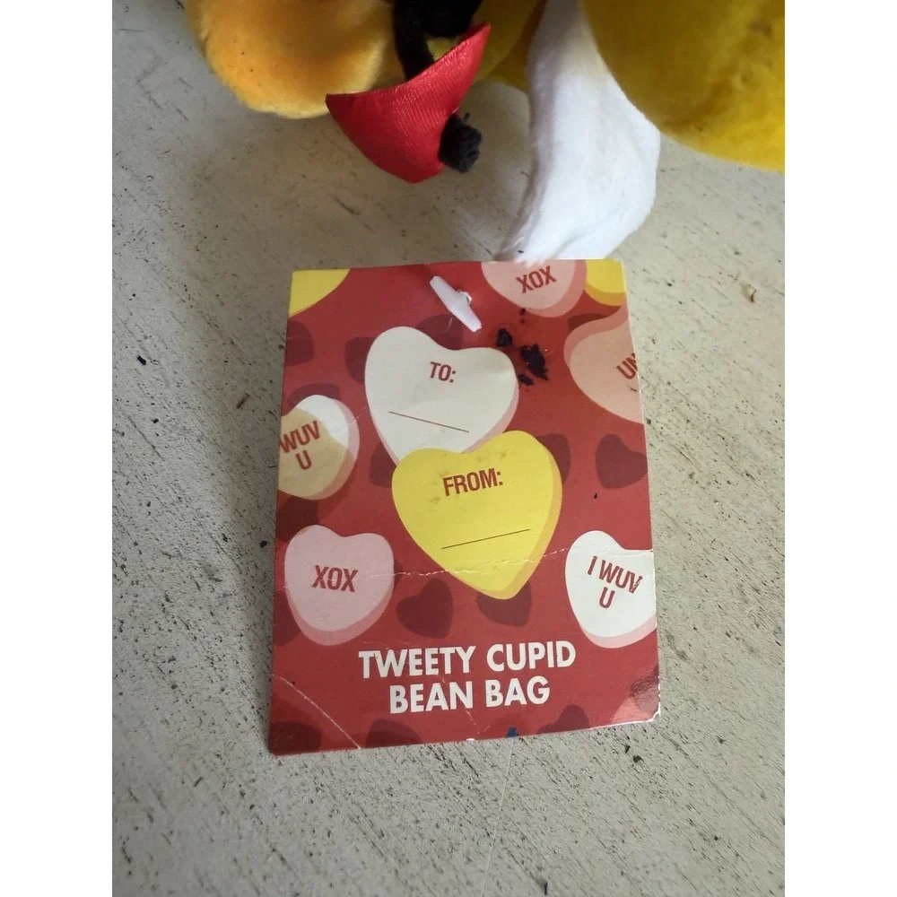 WB Warner Bros Tweety Cupid Valentine's Bean Bag Plush - Picture 2 of 5